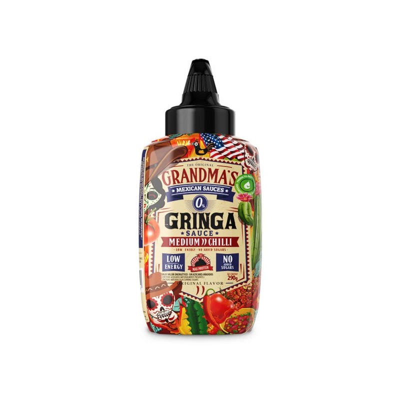 MAX PROTEIN SALSA 290ML GRINGA (MEDIUM CHILLI)