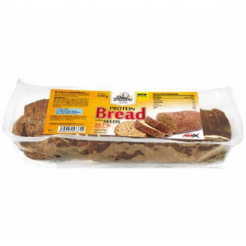 MR.POPPER PROTEIN BREAD PAN REBANADO 500GR AMIX MR.POPPER PROTEIN BREAD PAN REBANADO 500GR AMIX