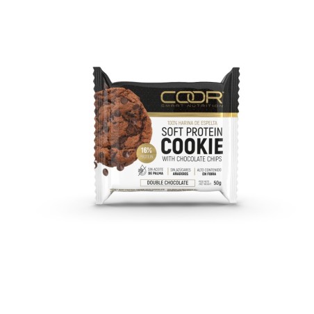 COOR SOFT PROTEIN COOKIE 24*50GR DOBLE CHOCOLATE