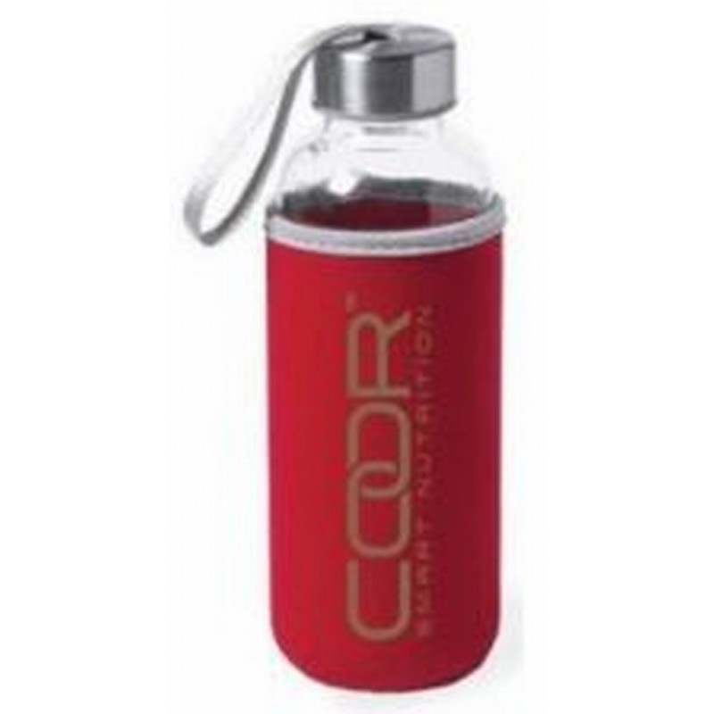 COOR BOTELLA DE VIDRIO 420ML FUNDA ROJA