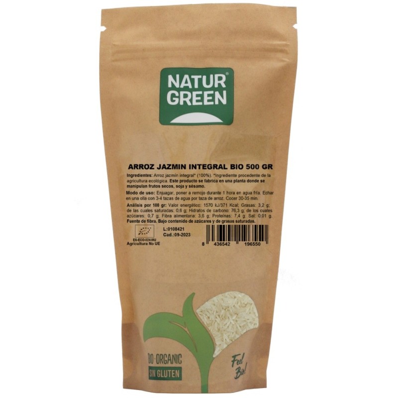 NATURGREEN ARROZ JAZMIN INTEGRAL Bio 500g