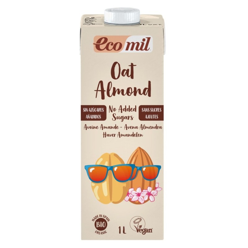 ECOMIL AVENA ALMENDRA SIN AZUCARES AÑADIDOS 1L