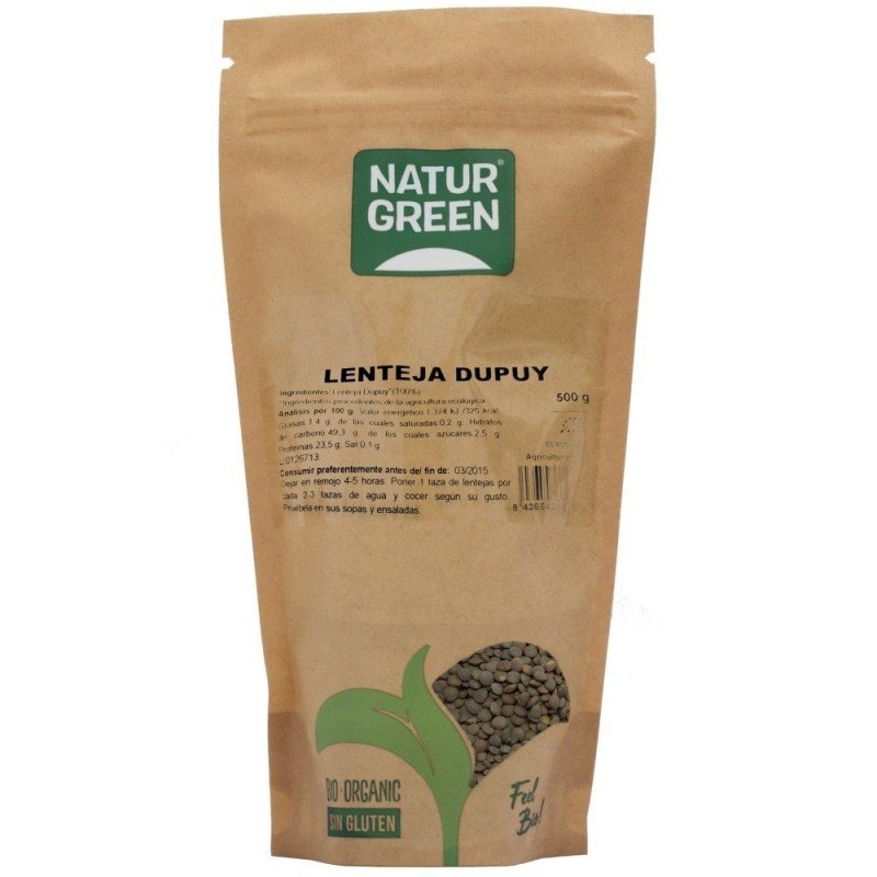 LENTEJAS DUPUY BIO 500GR NATURGREEN LENTEJAS DUPUY BIO 500GR NATURGREEN