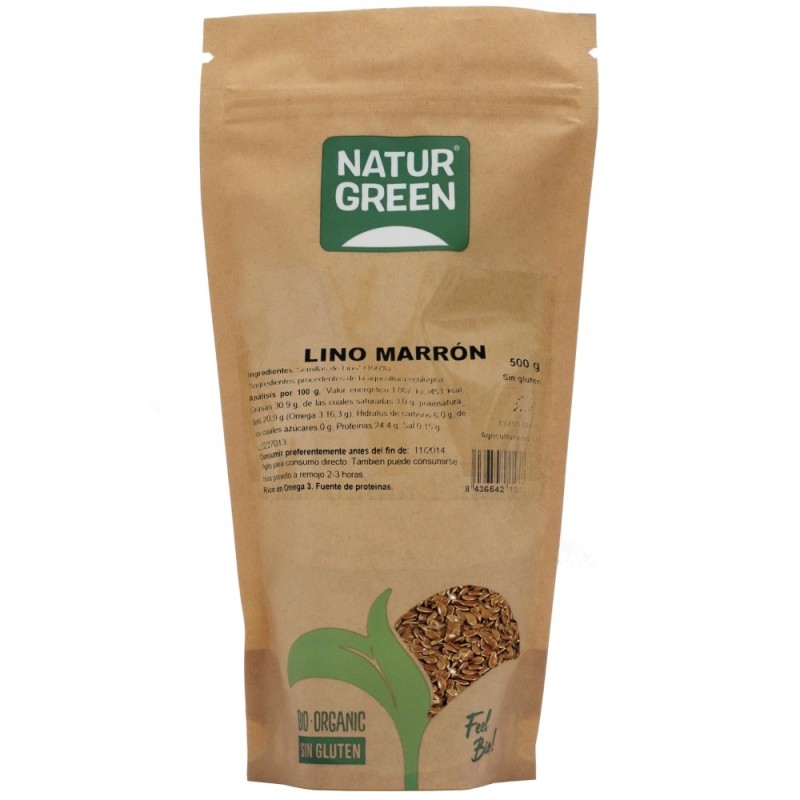 NATURGREEN LINO MARRON BIO. 500GR.