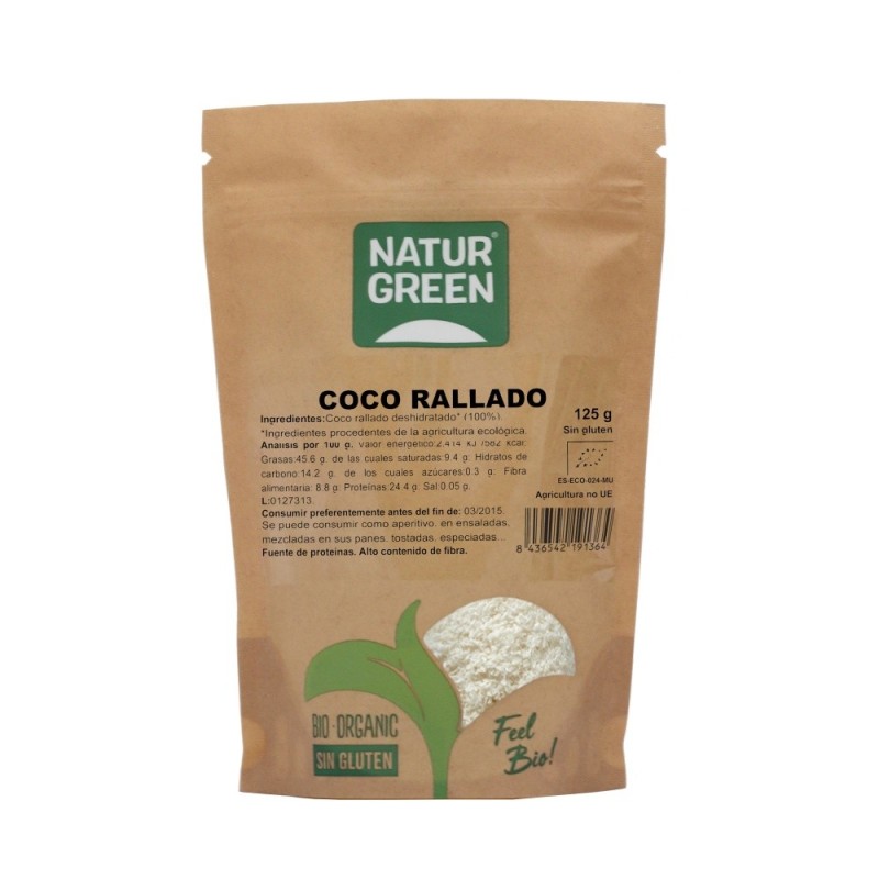 NATURGREEN COCO RALLADO BIO. 125GR.