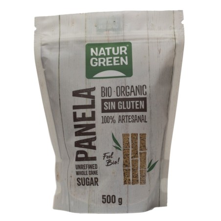 PANELA (AZUCAR CAÑA CRIST.) BIO.500GR. NATURGREEN