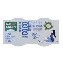 NATURGREEN POSTRE COCO ORIGINAL BIO. 2X125GR.