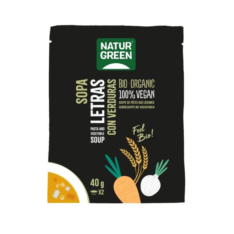 SOPA LETRAS C/VERDURAS 40GR. NATURGREEN SOPA LETRAS C/VERDURAS 40GR. NATURGREEN