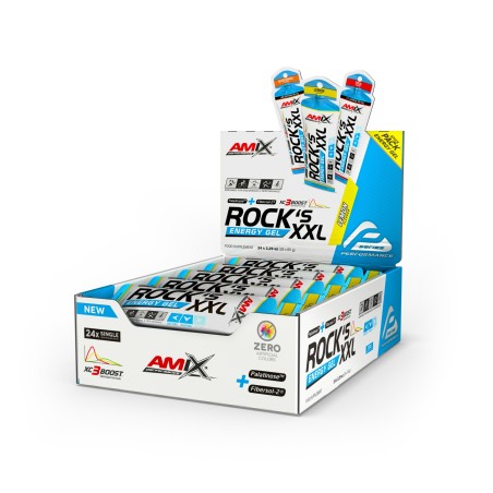 AMIX PERFORMANCE GEL ROCK\'S XXL SIN CAFEINA 24X65GR