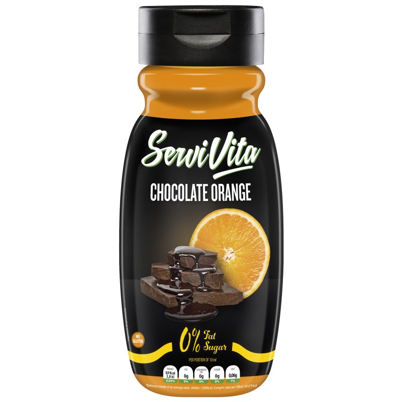 SERVIVITA SALSA DULCE ZERO CHOCO NARANJA 320ML