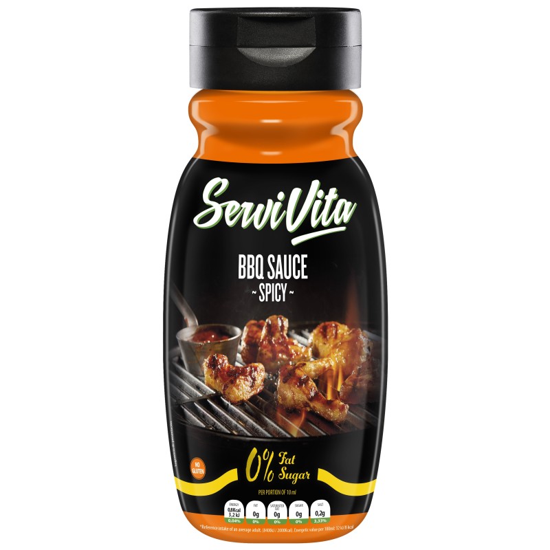 SERVIVITA SALSA ZERO BARBACOA PICANTE 320ML