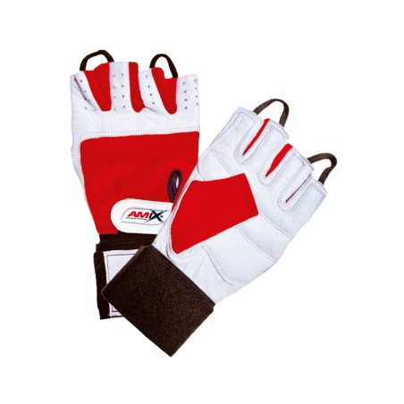 GUANTES MUÑEQUERA COLOR ROJO BLANCO AMIX