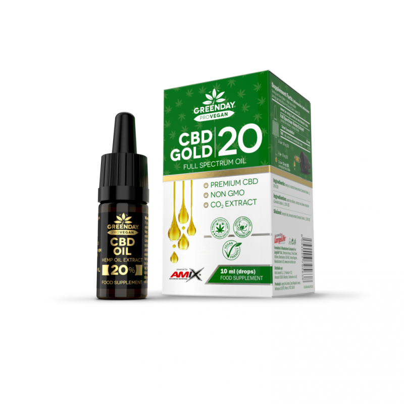GREENDAY PROVEGAN CBD GOLD 20% 10ml AMIX GREENDAY PROVEGAN CBD GOLD 20% 10ml AMIX