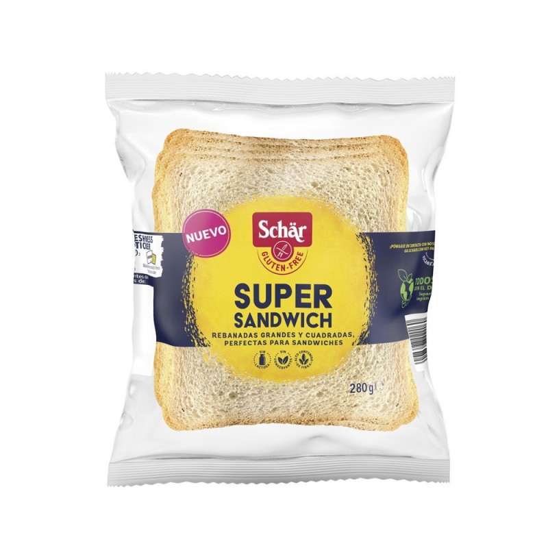 SCHAR PAN SUPER SANDWICH (REBANADAS) S/GLUT. 280GR