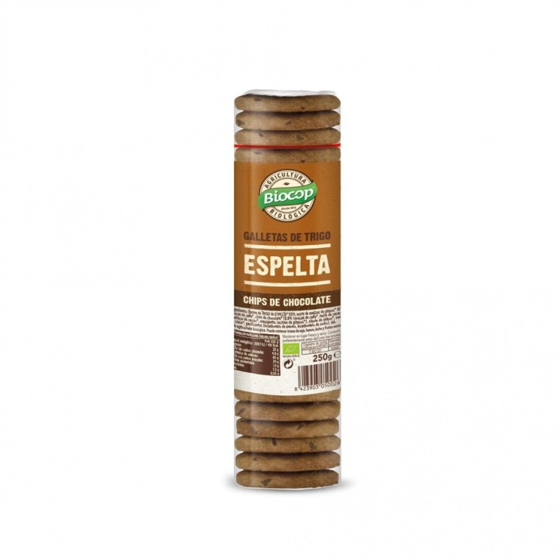 BIOCOP GALLETA ESPELTA CHIPS CHOCOLATE 250G