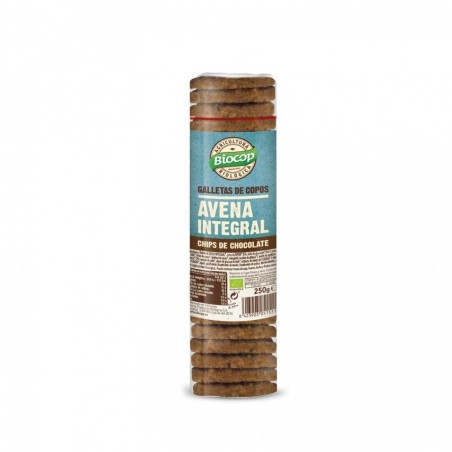 GALLETA COPOS AVENA INT. CHIPS CHOCO 250G BIOCOP