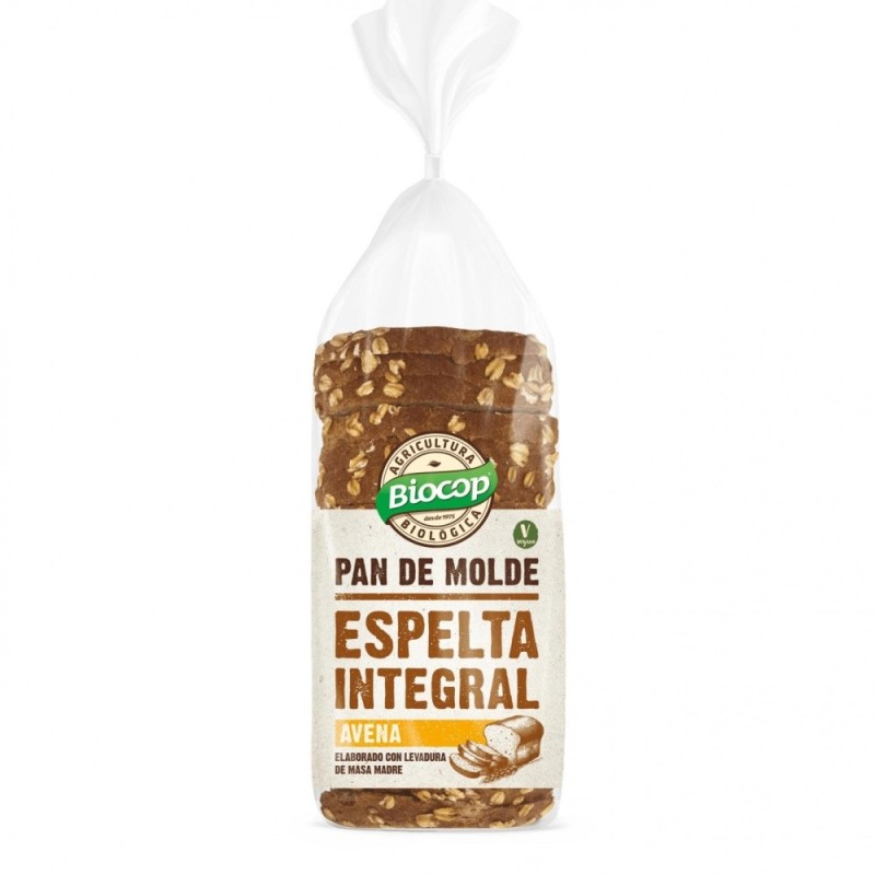 PAN MOLDE ESPELTA INTEGRAL AVENA 400G BIOCOP