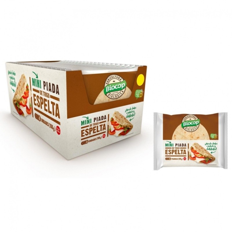 MINI PIADA TRIGO ESPELTA 50% 100G BIOCOP