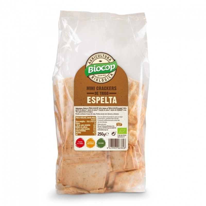MINI CRACKERS TRIGO ESPELTA 250G BIOCOP MINI CRACKERS TRIGO ESPELTA 250G BIOCOP
