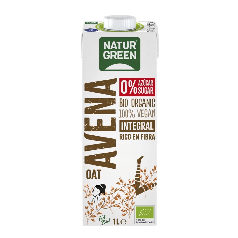 BEBIDA AVENA INTEGRAL 0% AZUCARES 1L NATURGREEN BEBIDA AVENA INTEGRAL 0% AZUCARES 1L NATURGREEN
