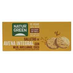 NATURGREEN GALLETA AV.INTEG. MIJO-AVELL-COCO 140GR