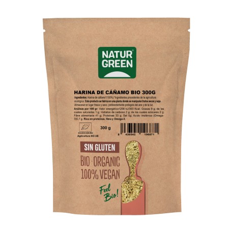 HARINA DE CAÑAMO BIO 300G NATURGREEN