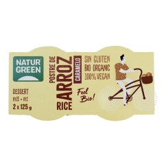 NATURGREEN POSTRE ARROZ CARAMELO BIO. 2x125GR.