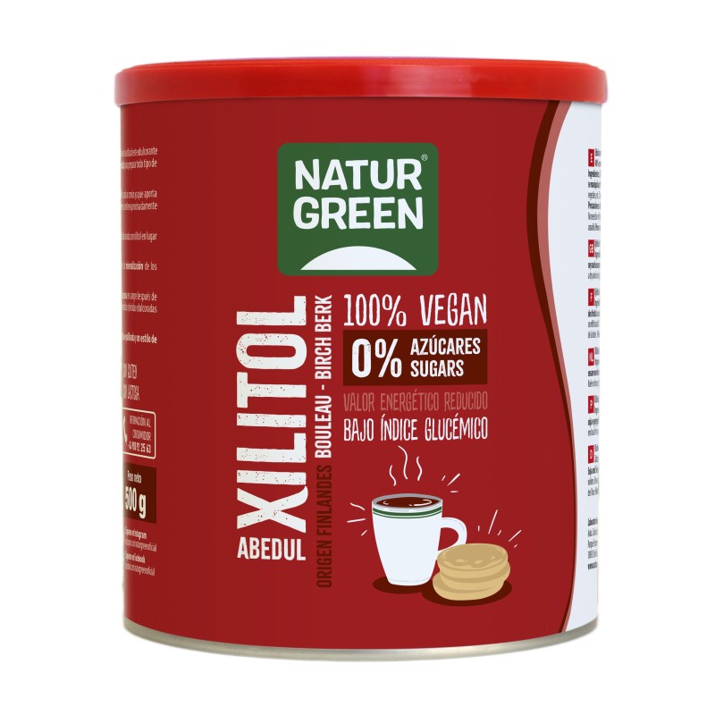 NATURGREEN XILITOL (AZUCAR ABEDUL) BOTE 500GR.