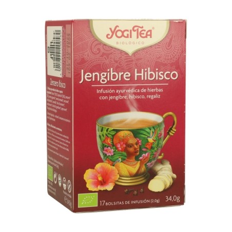 YOGI TEA JENGIBRE HIBISCO BOLSAS 17X34.0GR.