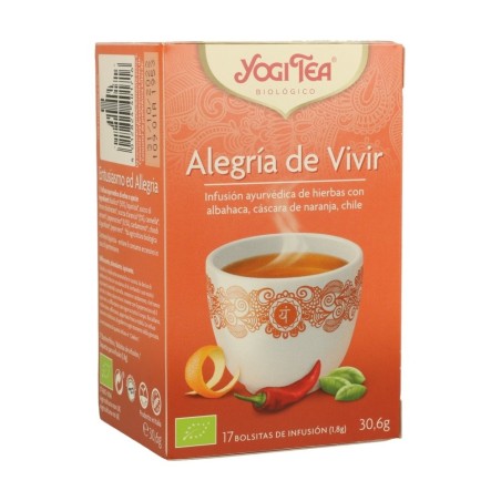 YOGI TEA ALEGRIA VIVIR BOLSAS 17X30.6GR