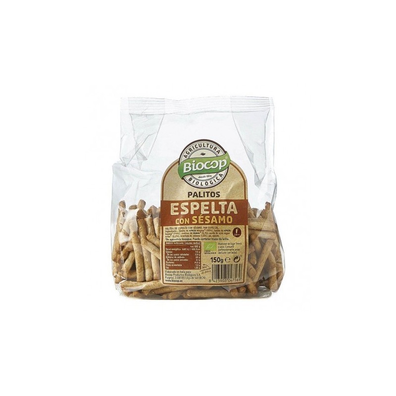 PALITOS TRIGO ESPELTA SESAMO 150G BIOCOP PALITOS TRIGO ESPELTA SESAMO 150G BIOCOP
