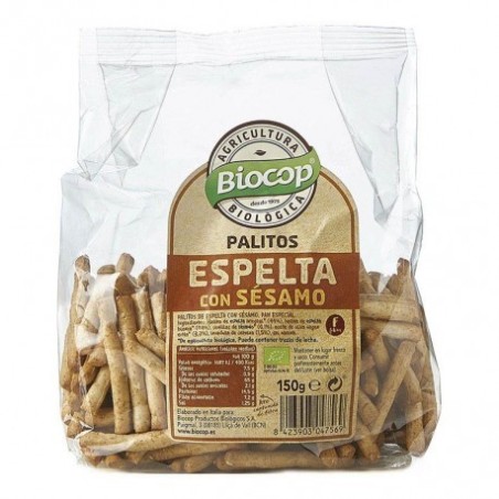 PALITOS TRIGO ESPELTA SESAMO 150G BIOCOP
