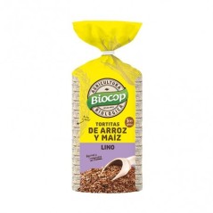 TORTITAS ARROZ MAIZ LINO 200g BIOCOP