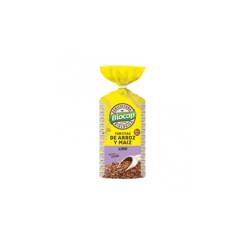 TORTITAS ARROZ MAIZ LINO 200g BIOCOP