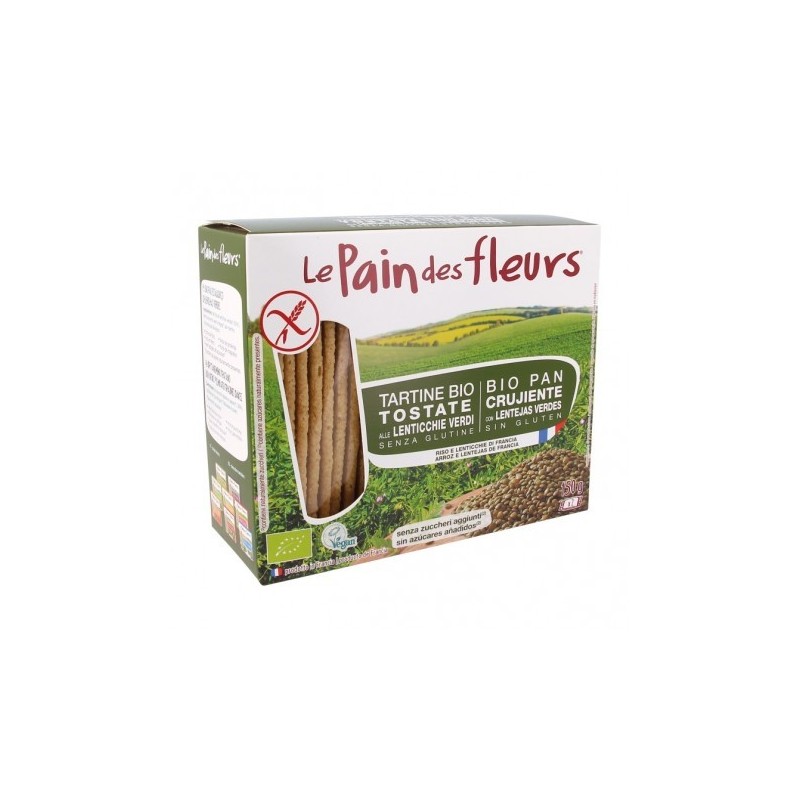 LE PAIN DES FLEURS CRACKERS LENTEJA VERDE 150g