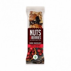 NUTS&BERRIES BARRITA CHOCO NEGRO-CEREZA 40g